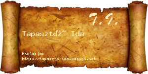 Tapasztó Ida névjegykártya