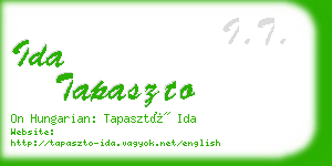 ida tapaszto business card